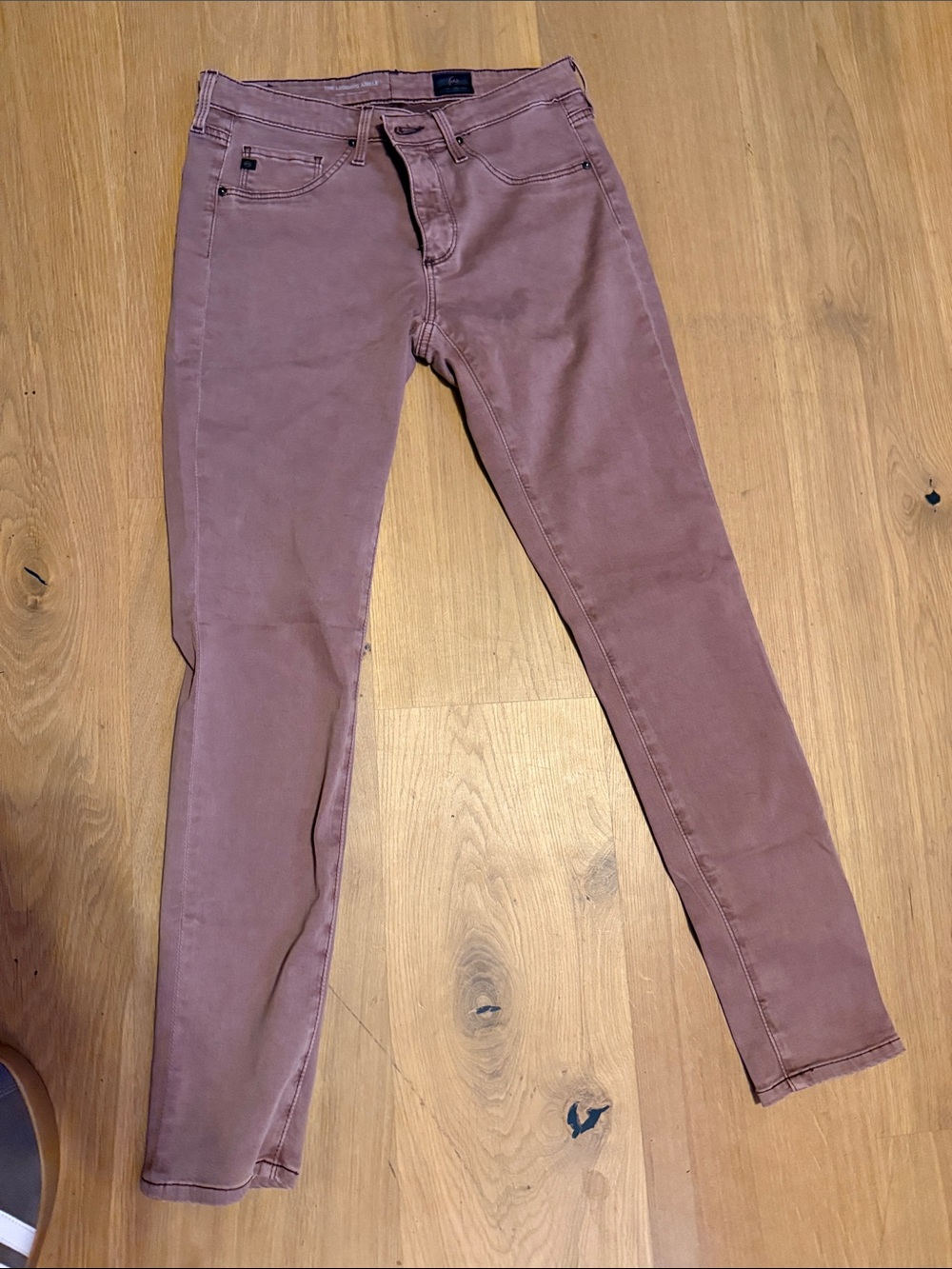Women’s AG Low Rise Skinny Ankle Jeans in Dusty Rose